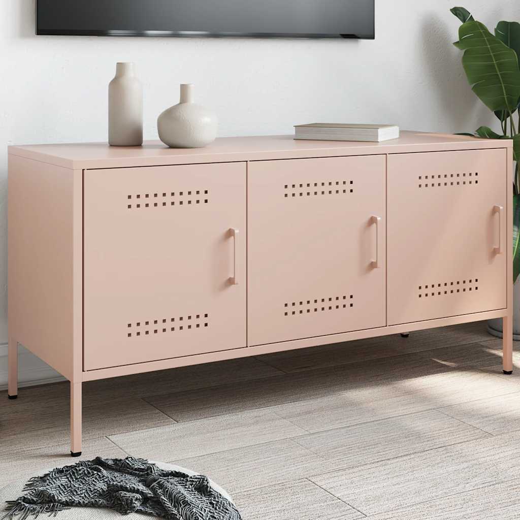 TV unit, pink, 100.5x39x50.5cm, steel