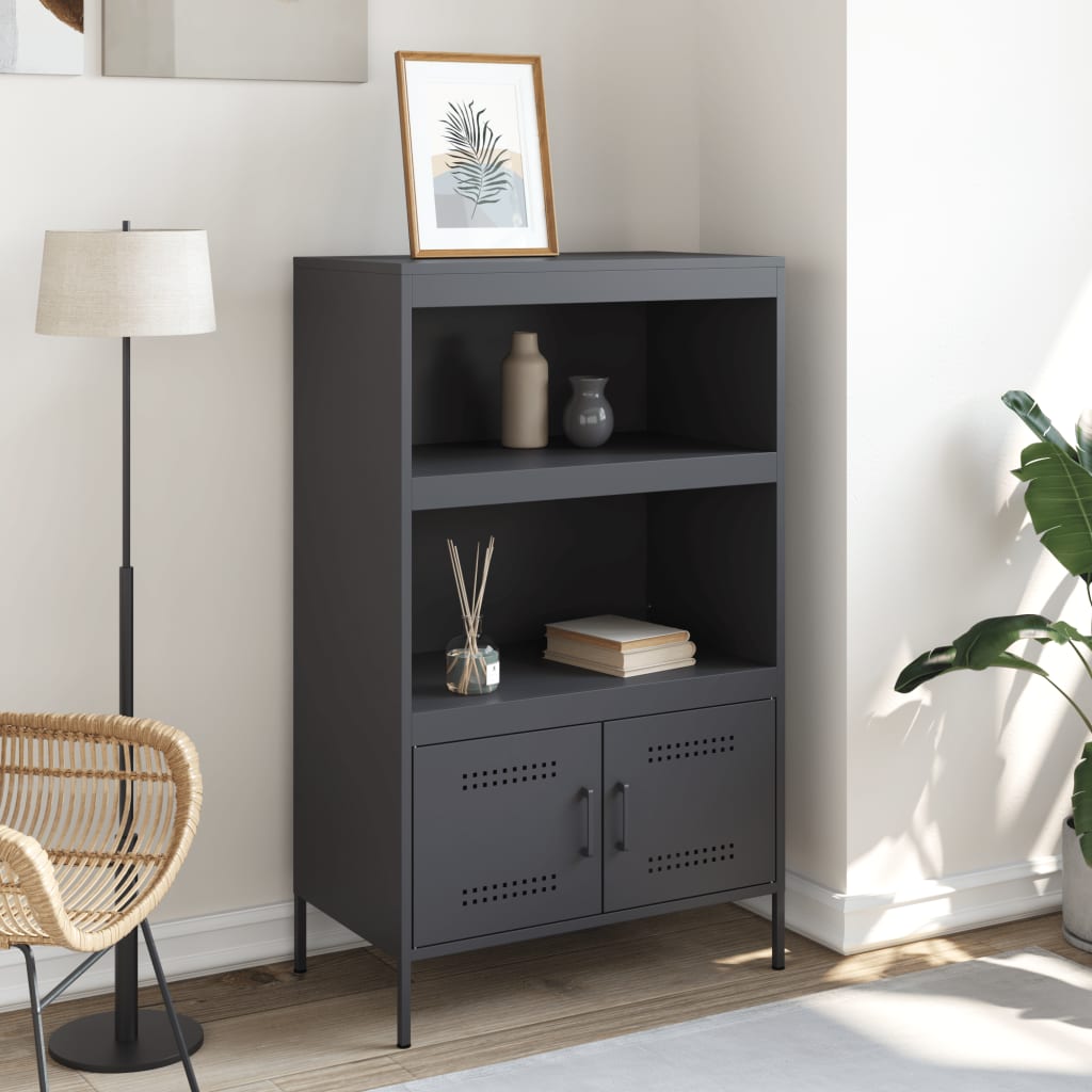 Chest of drawers, anthracite, 68x39x113cm, steel