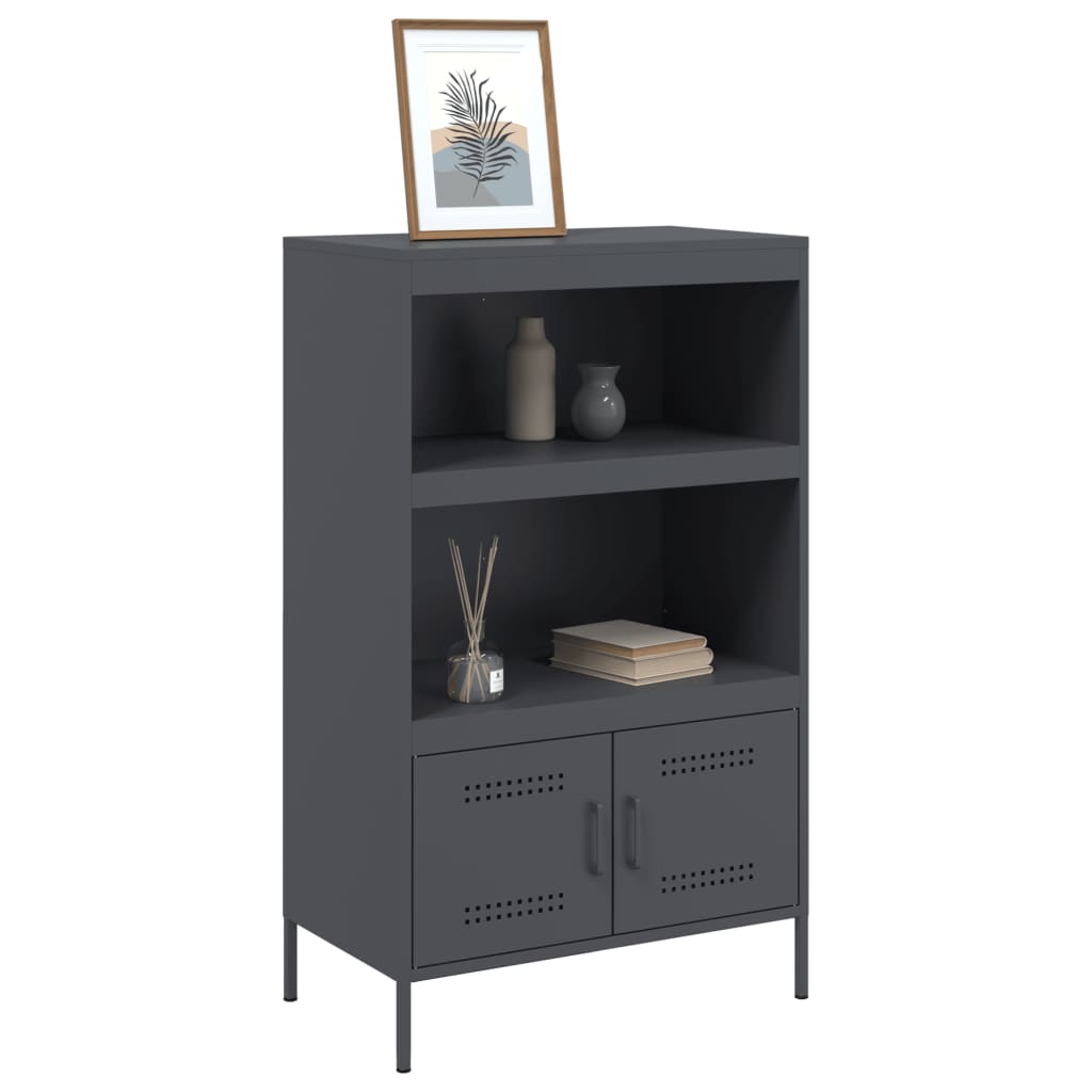 Chest of drawers, anthracite, 68x39x113cm, steel