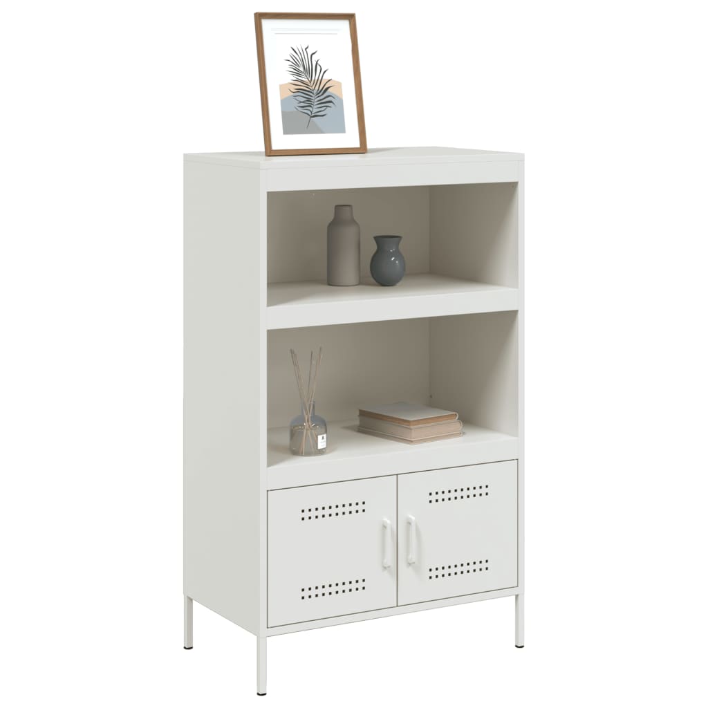 Chest of drawers, white, 68x39x113cm, steel
