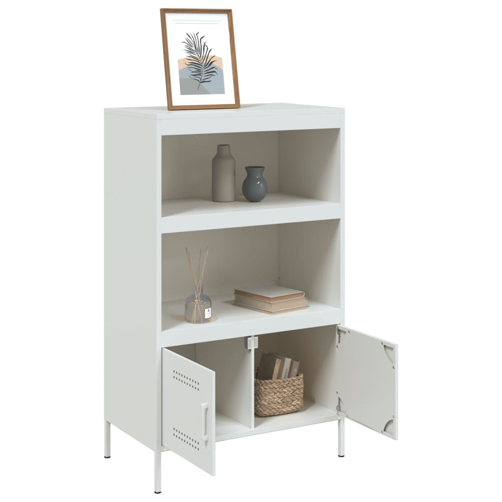 Chest of drawers, white, 68x39x113cm, steel