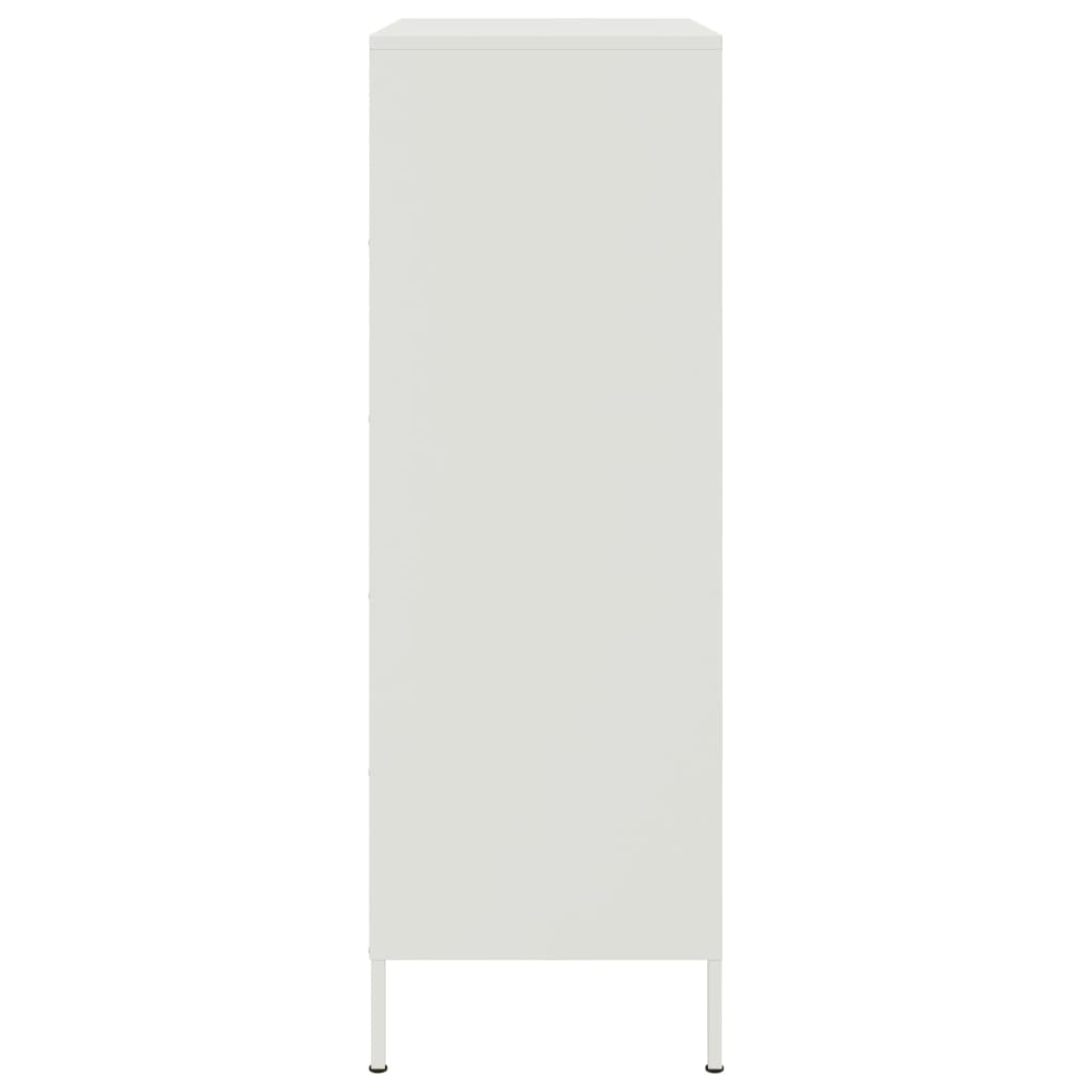 Chest of drawers, white, 68x39x113cm, steel