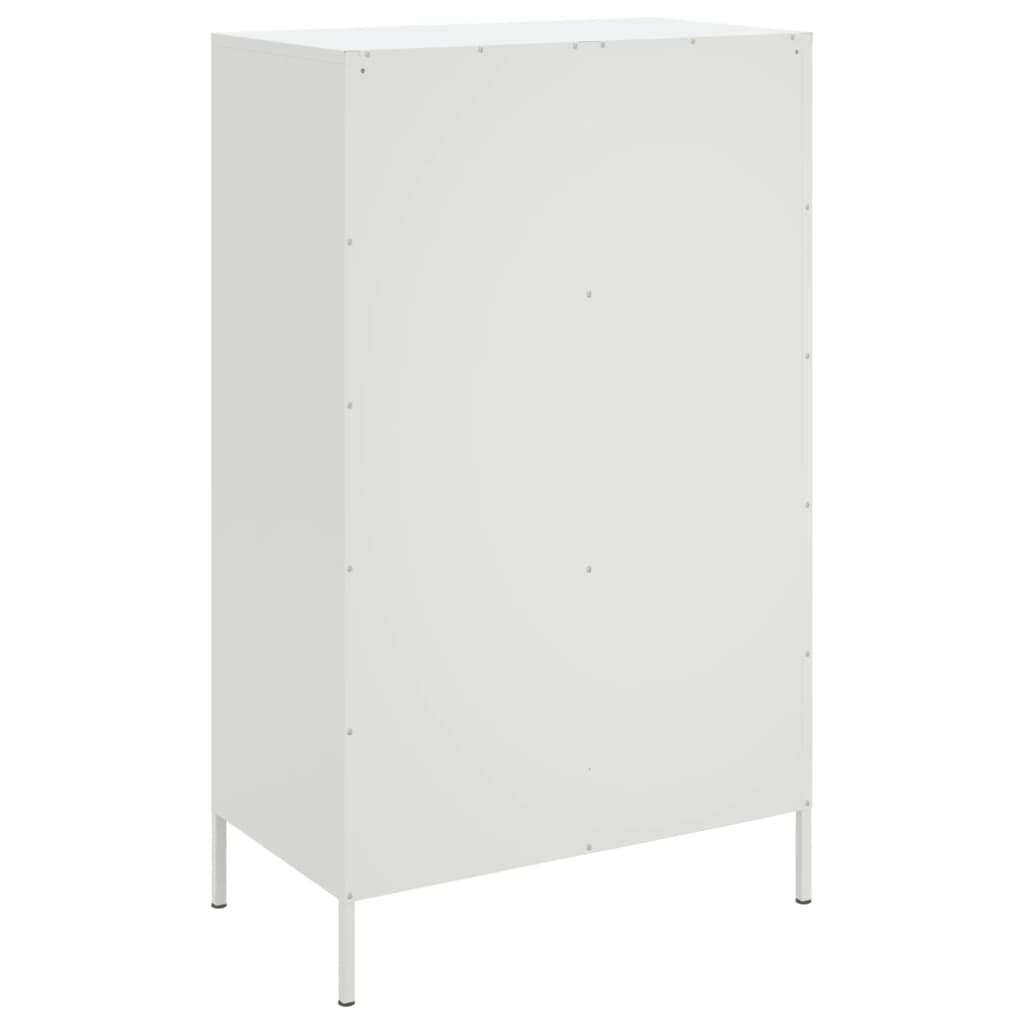 Chest of drawers, white, 68x39x113cm, steel