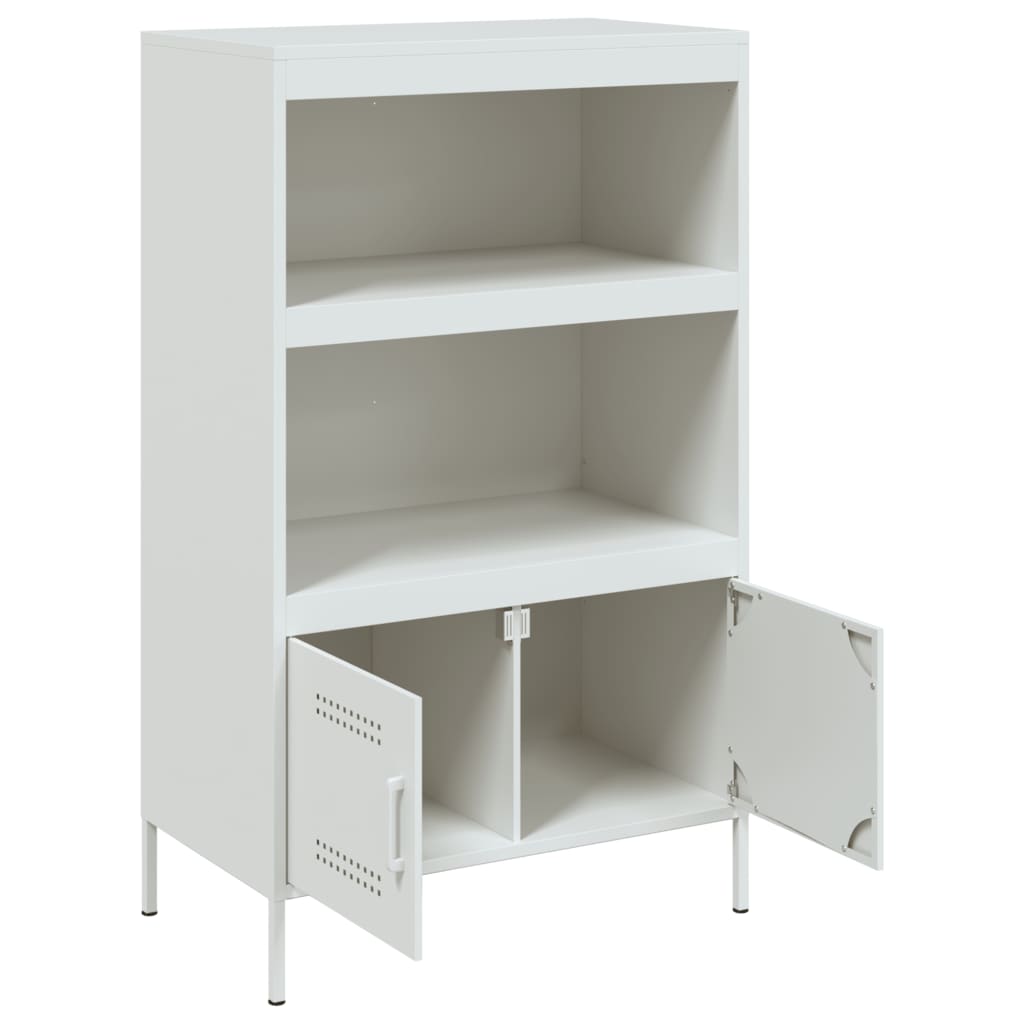 Chest of drawers, white, 68x39x113cm, steel