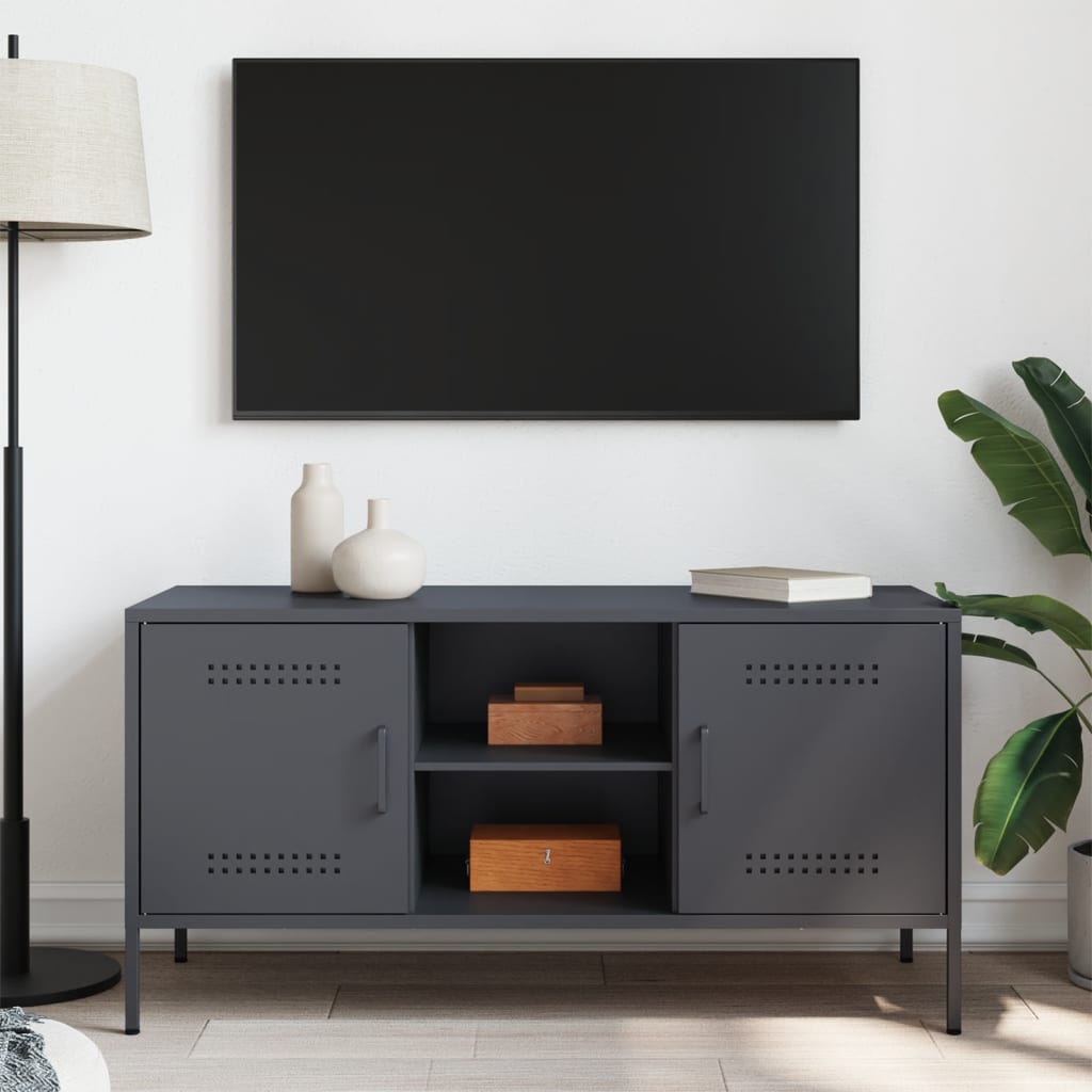 TV cabinet, anthracite, 100.5x39x50.5cm, steel