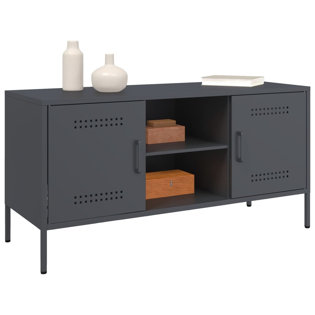 TV cabinet, anthracite, 100.5x39x50.5cm, steel