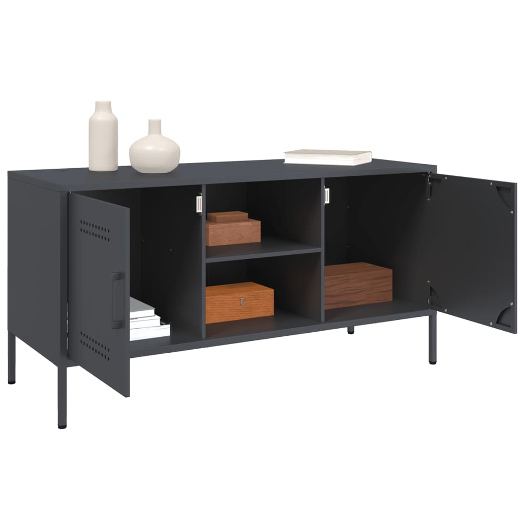 TV cabinet, anthracite, 100.5x39x50.5cm, steel