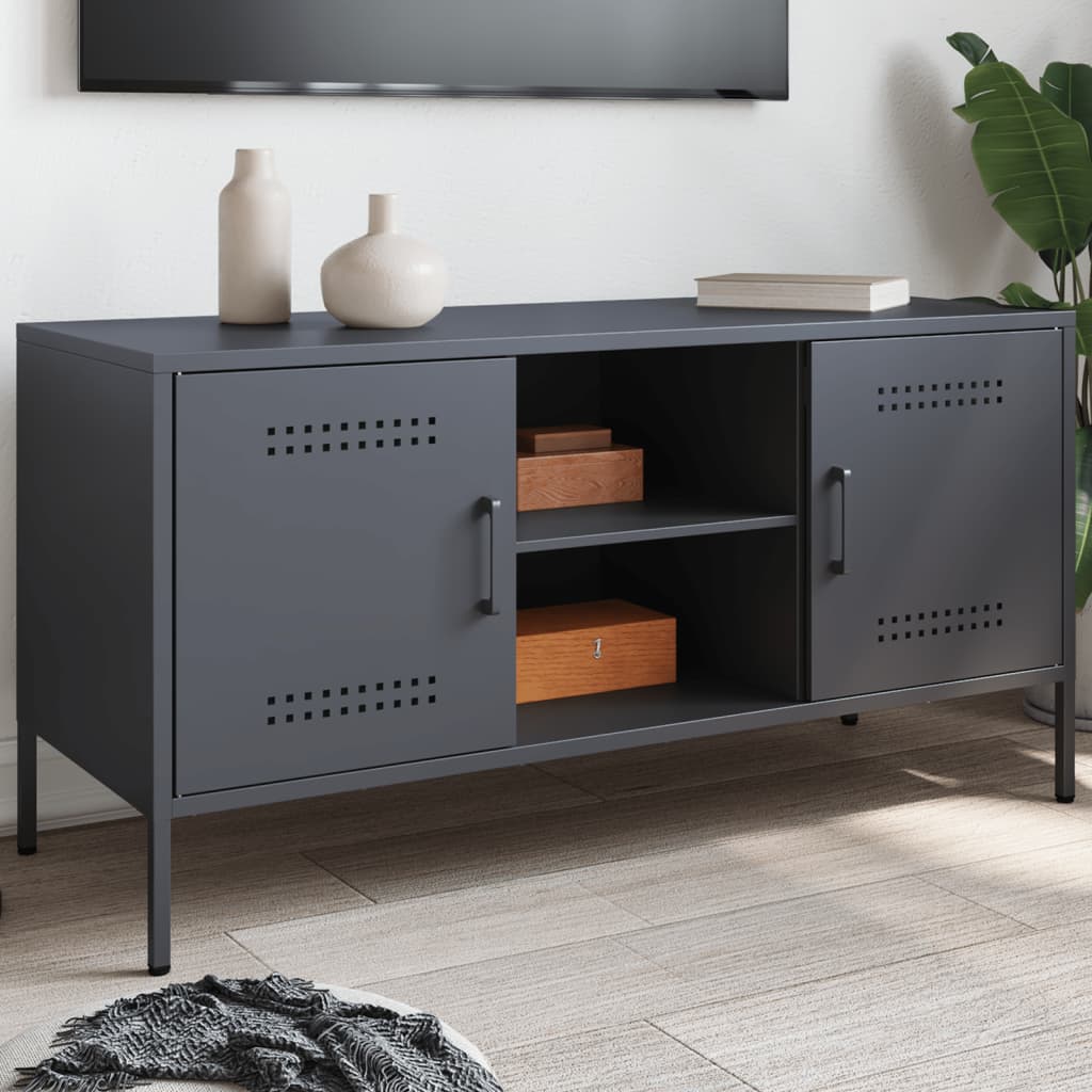 TV cabinet, anthracite, 100.5x39x50.5cm, steel
