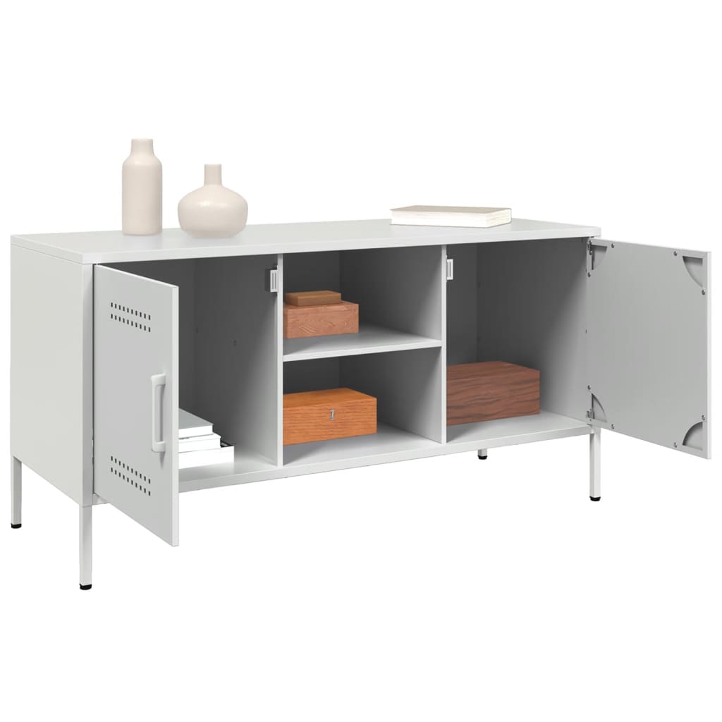 TV cabinet, white, 100.5x39x50.5cm, steel