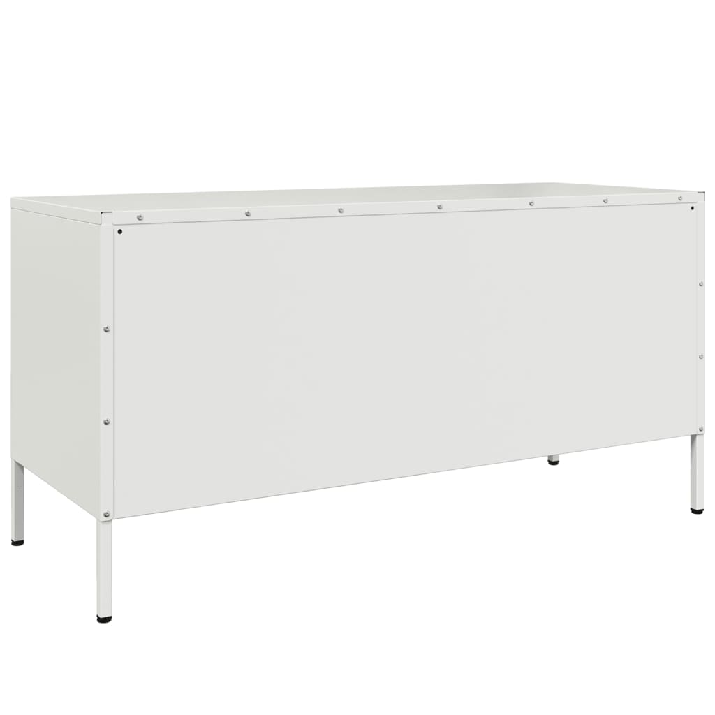 TV cabinet, white, 100.5x39x50.5cm, steel