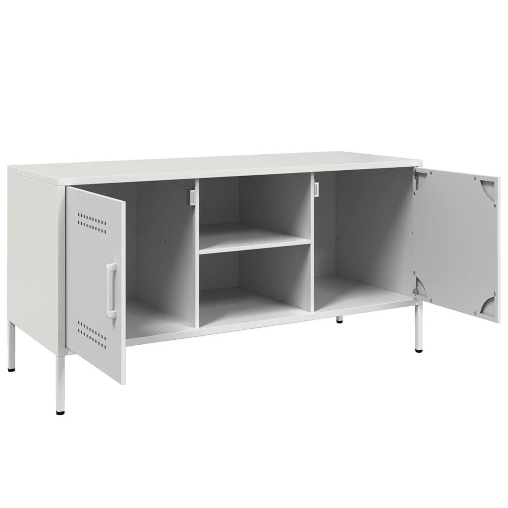 TV cabinet, white, 100.5x39x50.5cm, steel