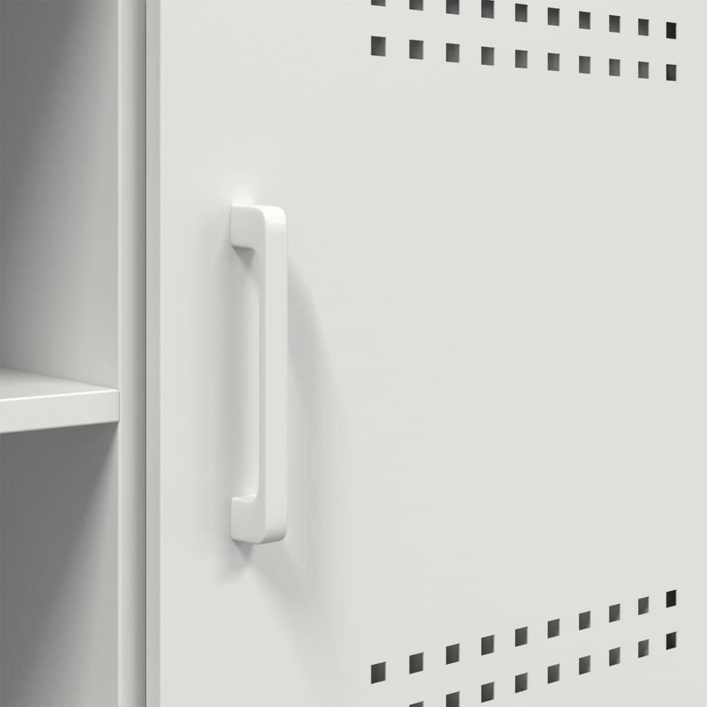 TV cabinet, white, 100.5x39x50.5cm, steel