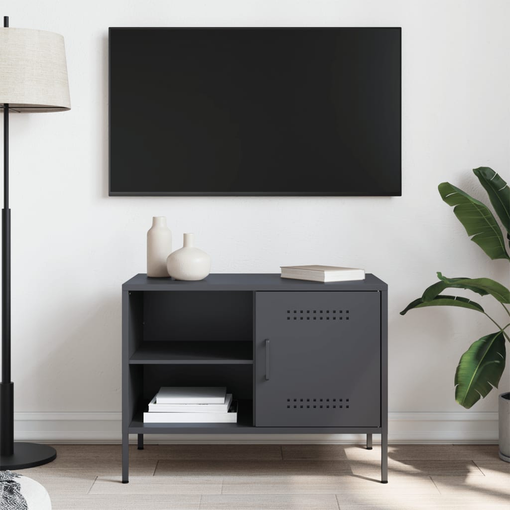 TV cabinet, anthracite, 68x39x50.5cm, steel
