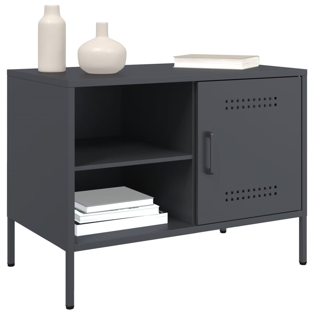 TV cabinet, anthracite, 68x39x50.5cm, steel