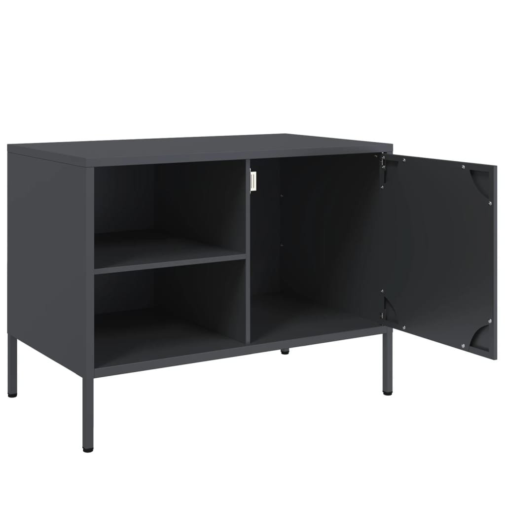 TV cabinet, anthracite, 68x39x50.5cm, steel