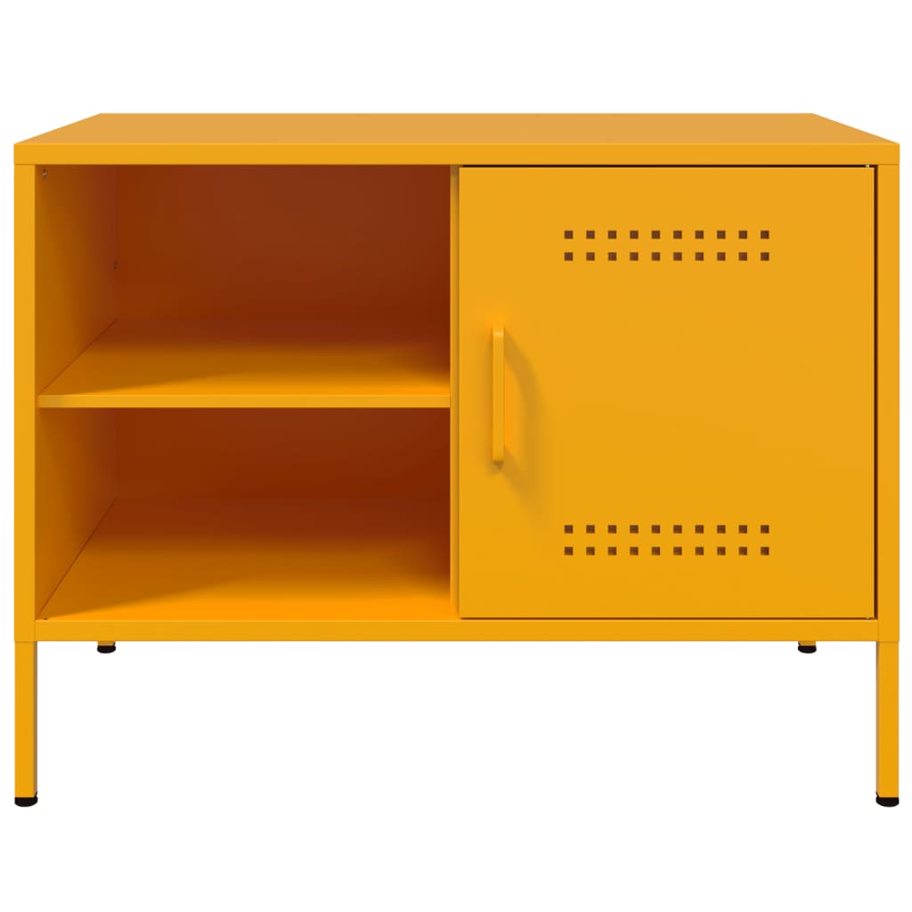 TV galdiņš, sinepju krāsa, 68x39x50,5 cm, tērauds