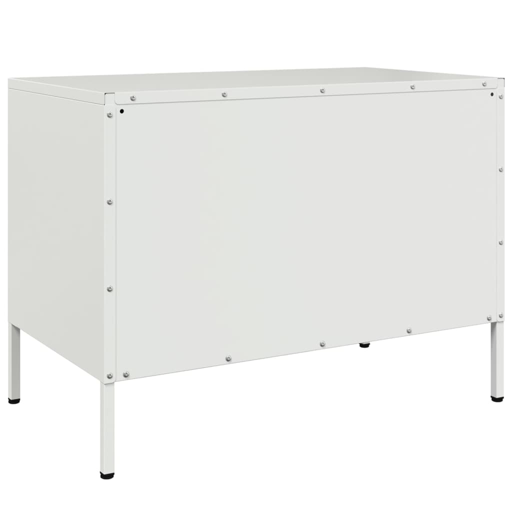 Televizoriaus spintelės, 2vnt., baltos, 68x39x50,5cm, plienas
