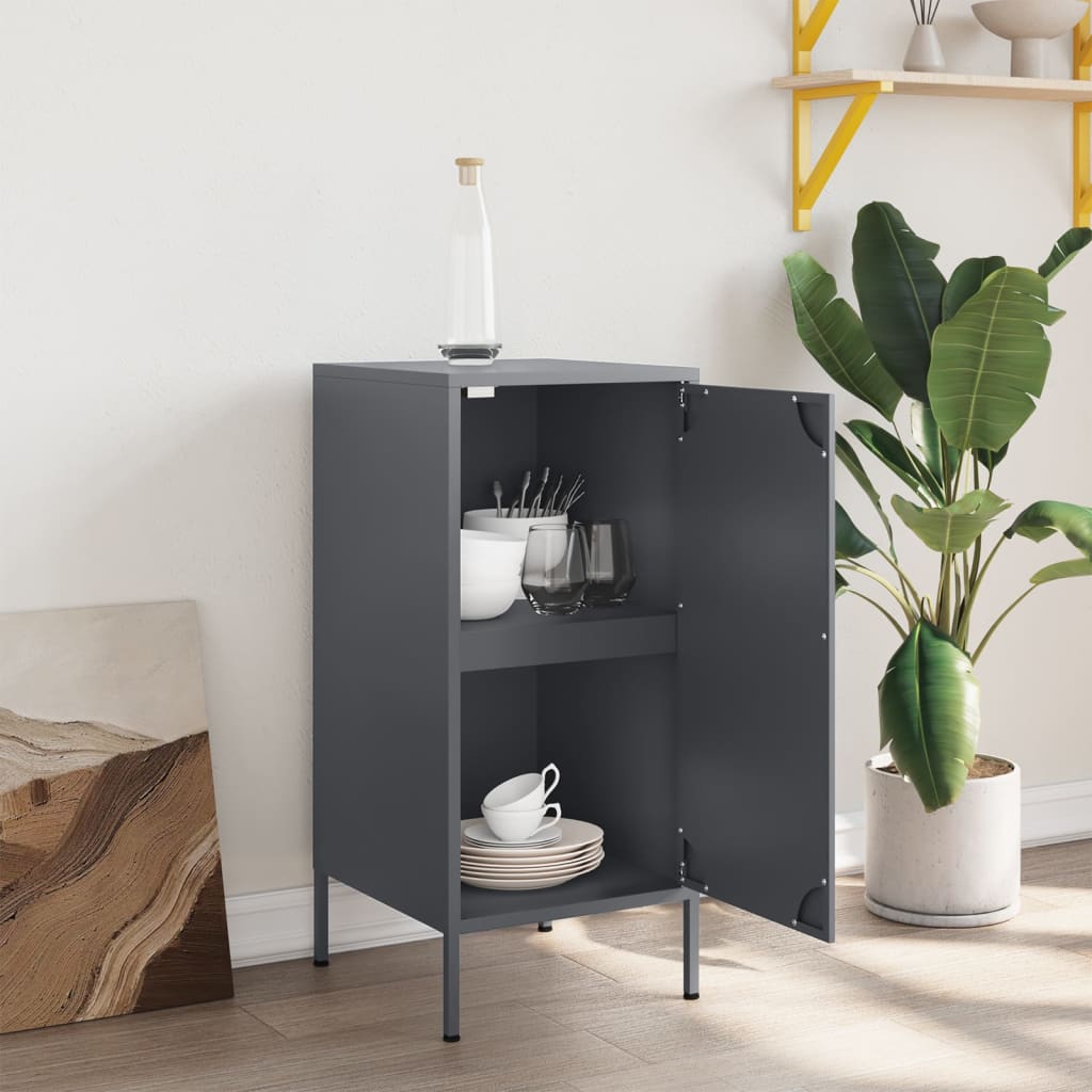 Side cabinet, anthracite, 36x39x79cm, steel