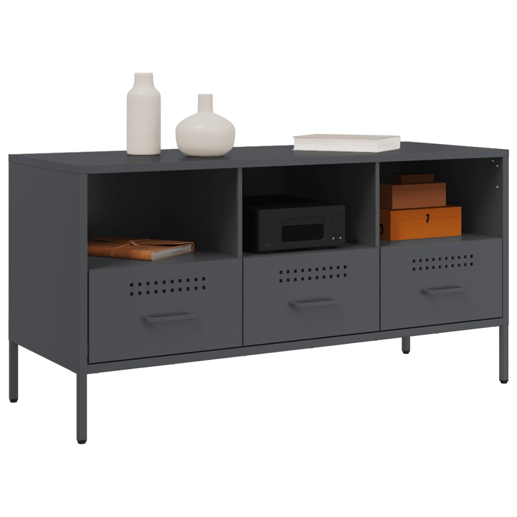 TV cabinet, anthracite, 100.5x39x50.5cm, steel