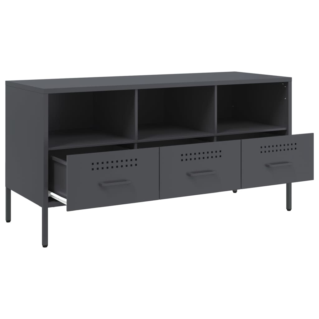 TV cabinet, anthracite, 100.5x39x50.5cm, steel