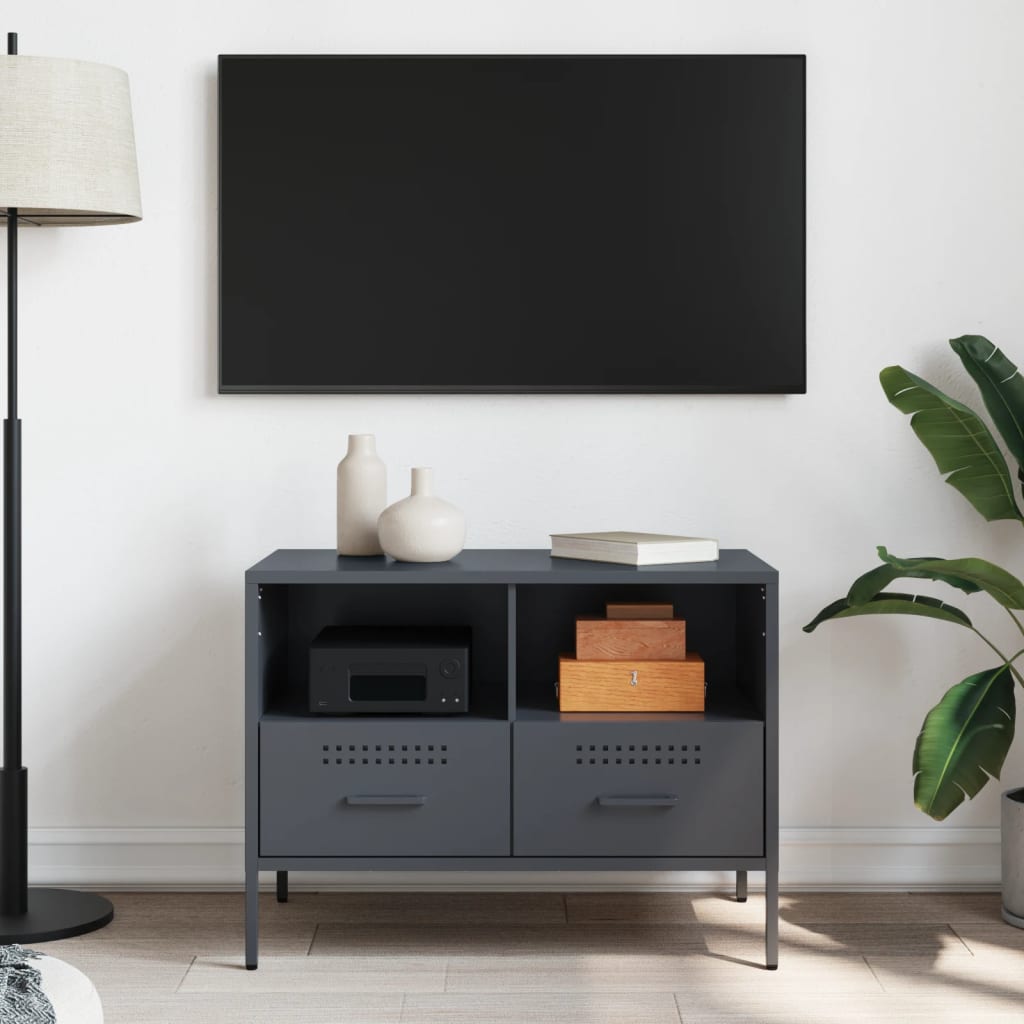 TV cabinet, anthracite, 68x39x50.5cm, steel