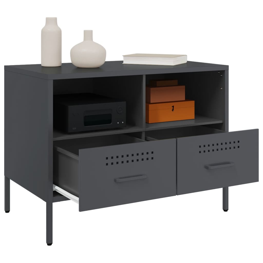 TV cabinet, anthracite, 68x39x50.5cm, steel