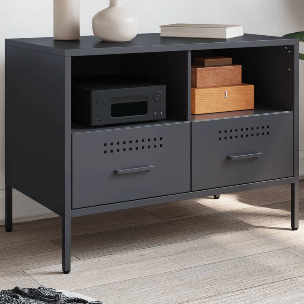 TV cabinet, anthracite, 68x39x50.5cm, steel