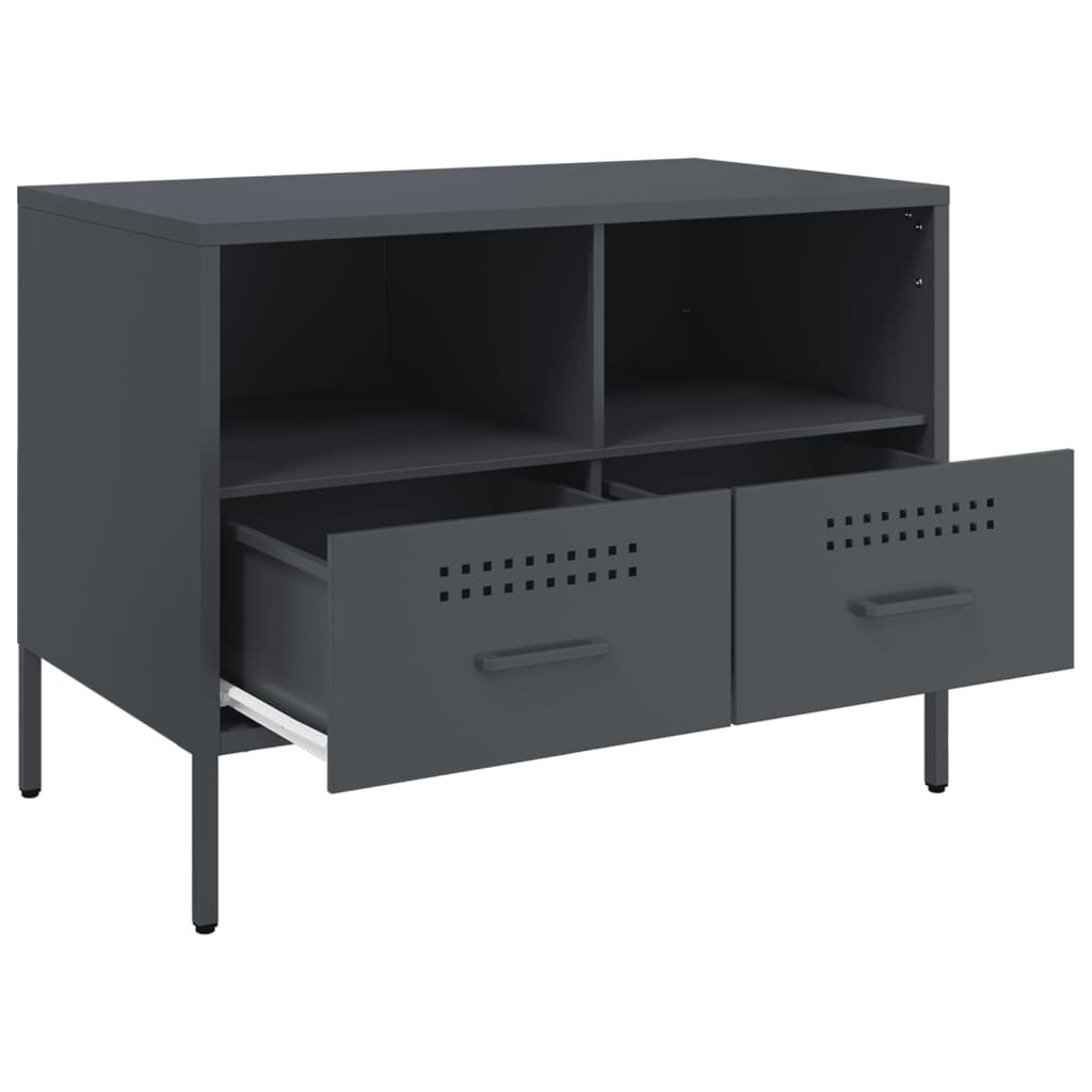 TV spintelės, 2vnt., antracito, 68x39x50,5cm, plienas
