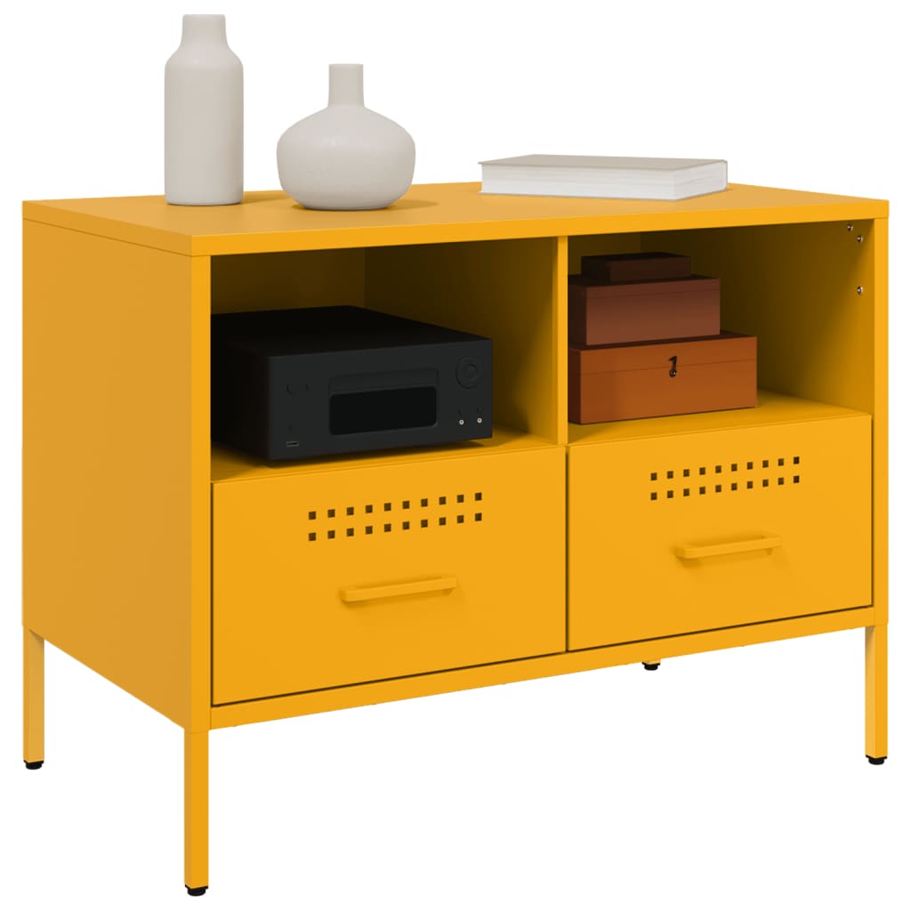 TV spintelės, 2vnt., garstyčių, 68x39x50,5cm, plienas