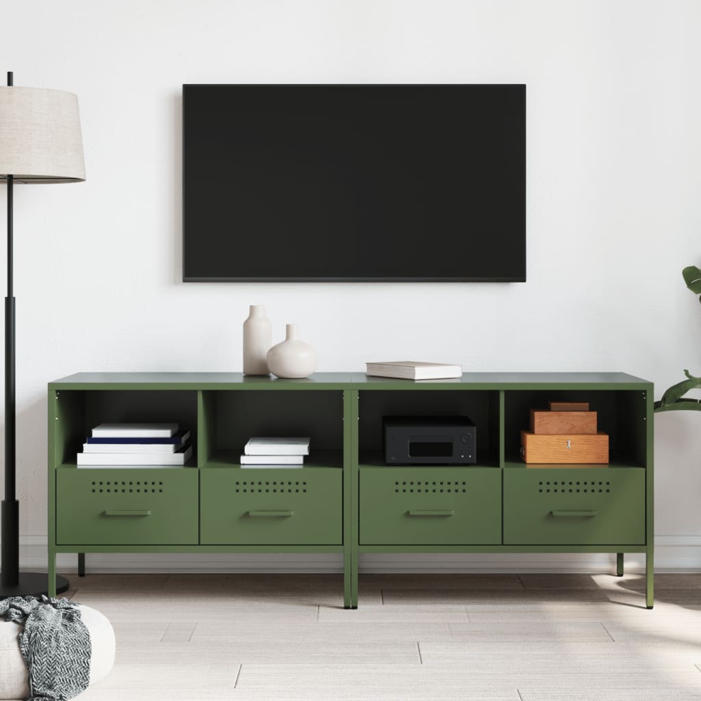 TV skapīši, 2 gab., olīvkrāsā, 68x39x50,5cm, tērauds