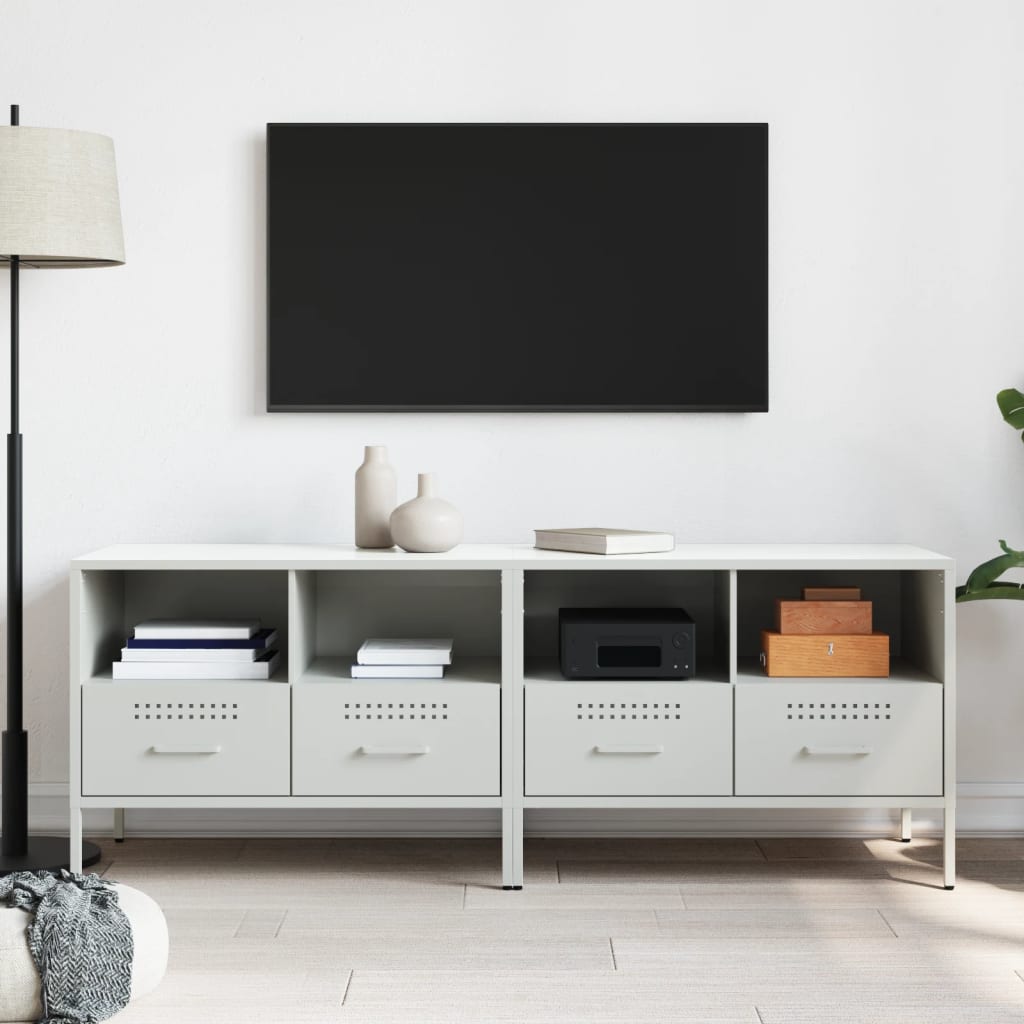 TV cabinets, 2 pcs., white, 68x39x50.5cm, steel