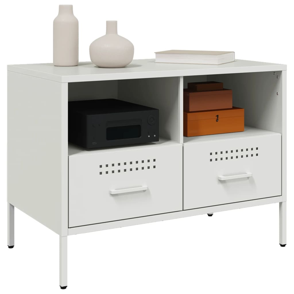 TV cabinets, 2 pcs., white, 68x39x50.5cm, steel