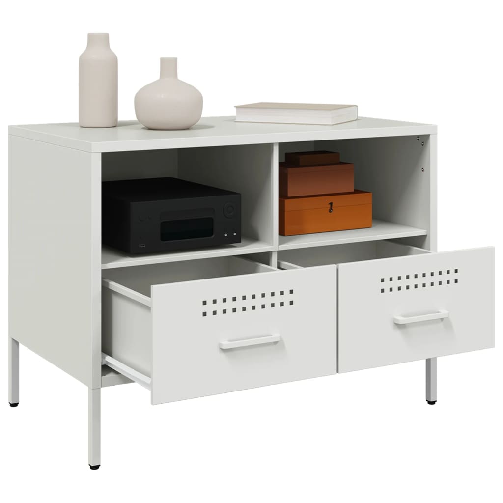 TV cabinets, 2 pcs., white, 68x39x50.5cm, steel