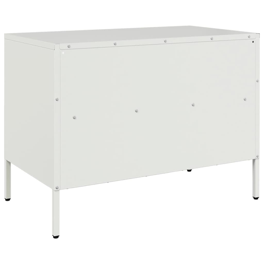 Televizoriaus spintelės, 2vnt., baltos, 68x39x50,5cm, plienas