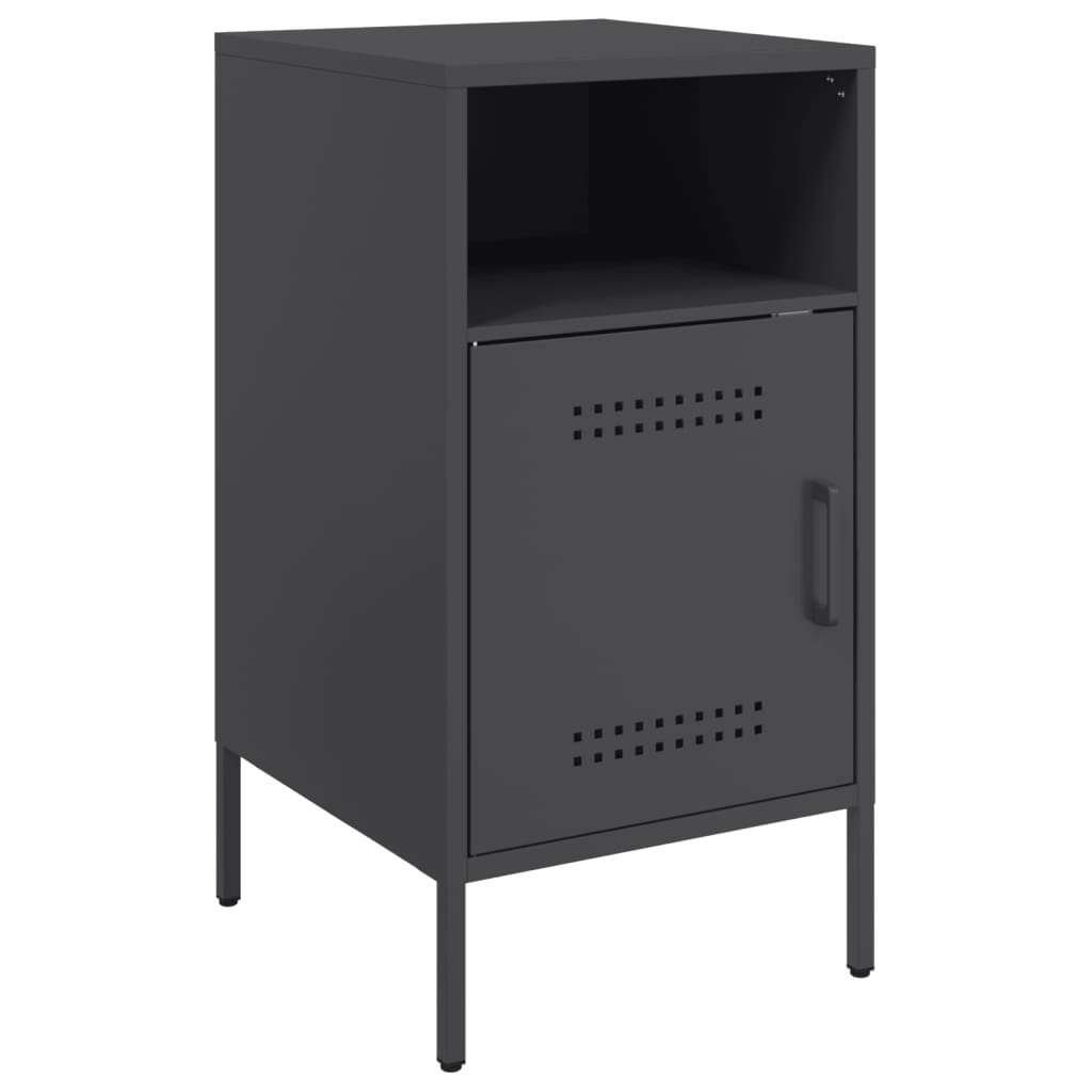 Nightstands, 2 pcs., black, 36x39x68cm, steel
