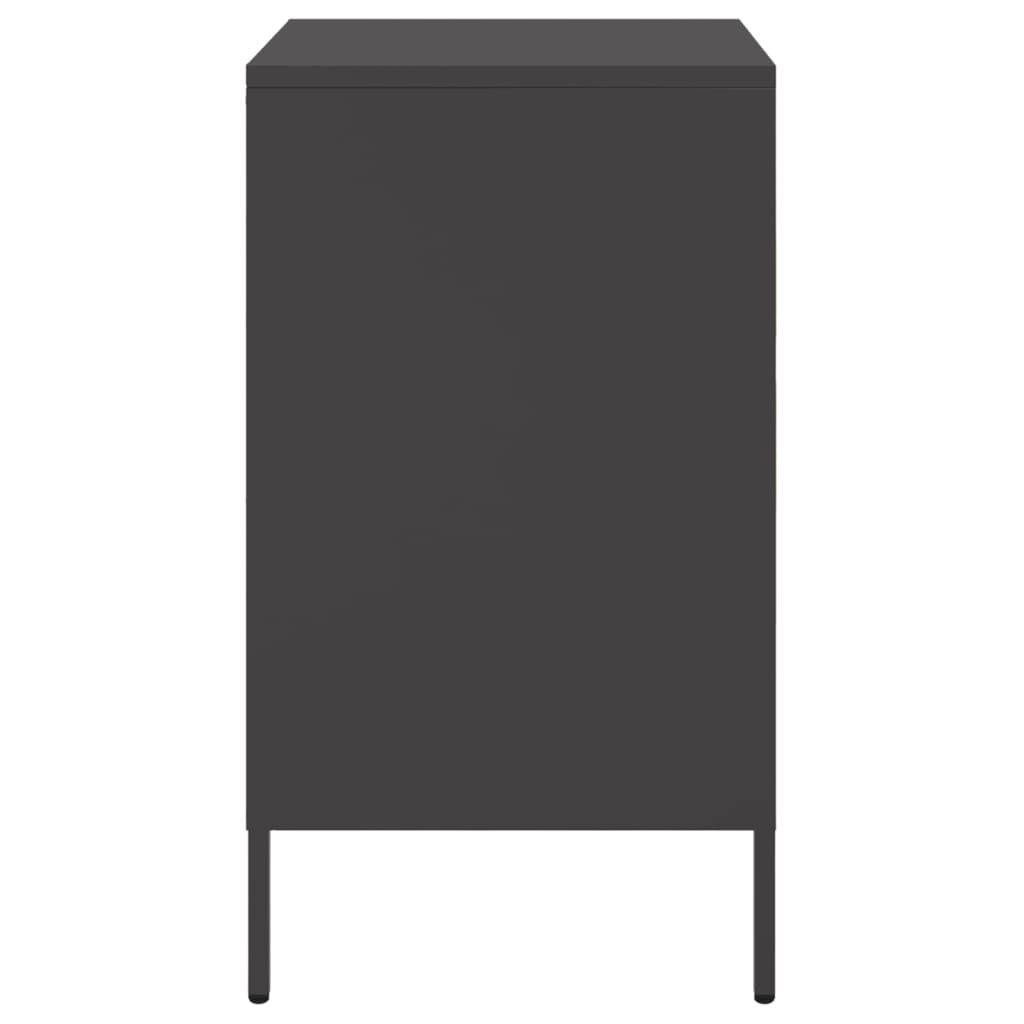 Nightstands, 2 pcs., black, 36x39x68cm, steel