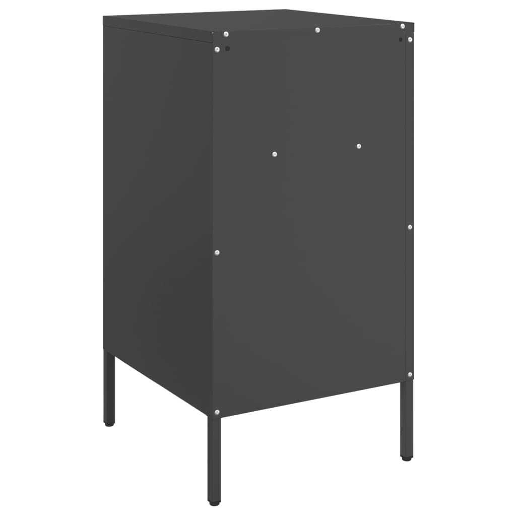 Nightstands, 2 pcs., black, 36x39x68cm, steel