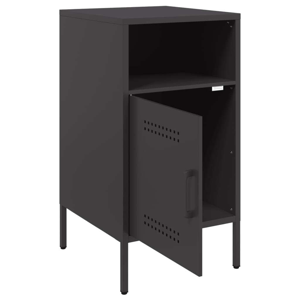 Nightstands, 2 pcs., black, 36x39x68cm, steel