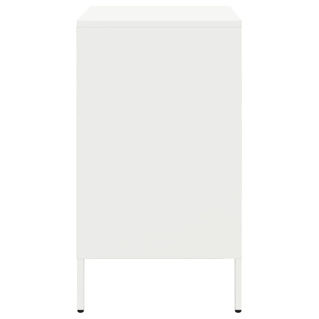 Naktinė spintelė, baltos spalvos, 36x39x68cm, plienas