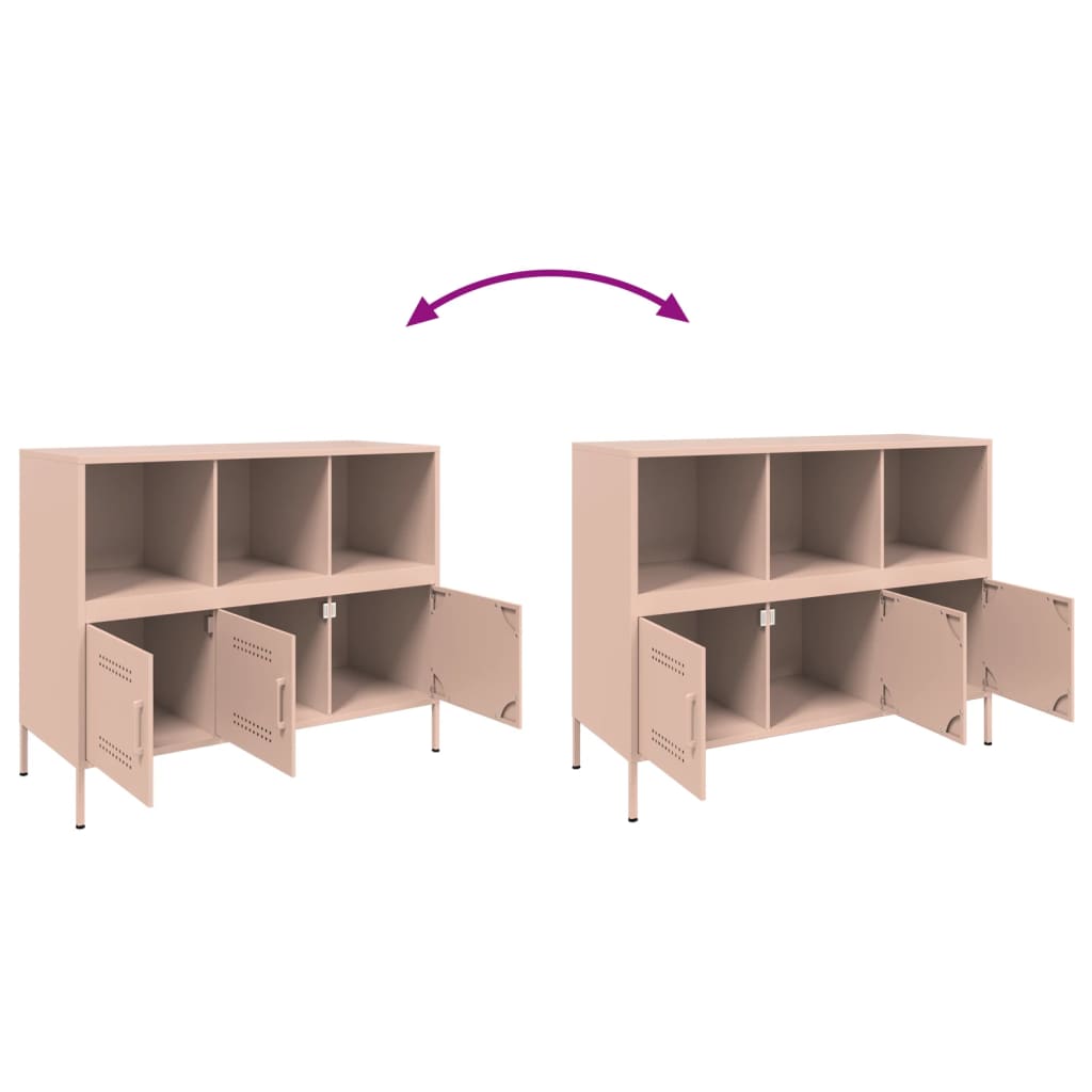 Sideboard, pink, 100.5x39x79cm, steel