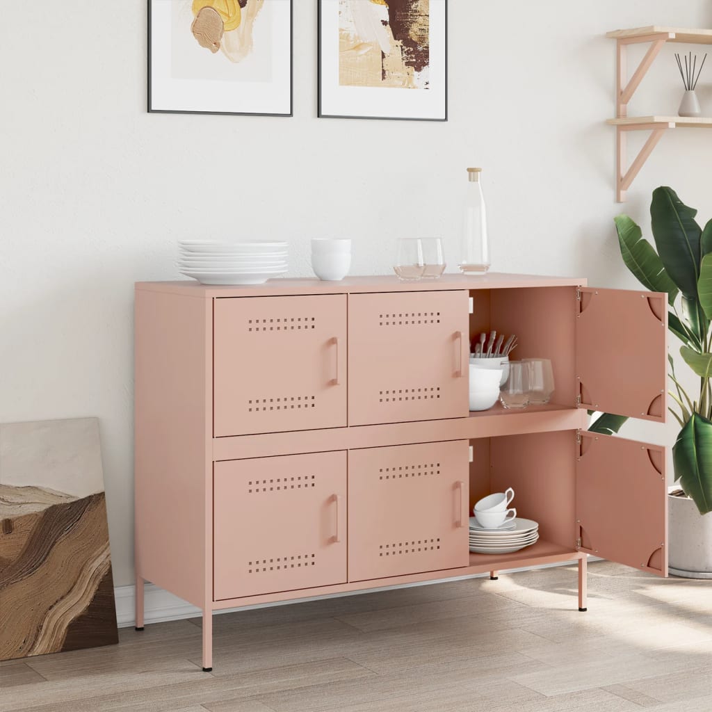 Sideboard, pink, 100.5x39x79cm, steel