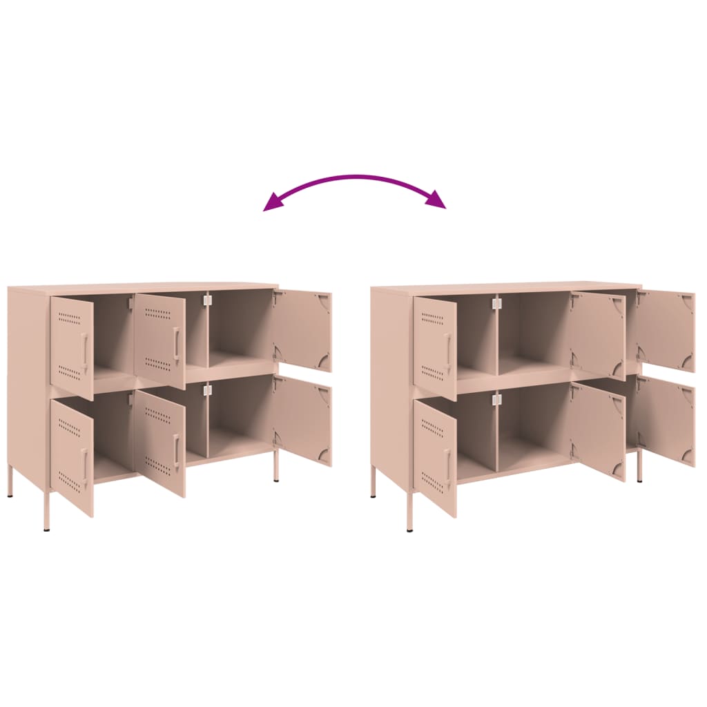 Sideboard, pink, 100.5x39x79cm, steel