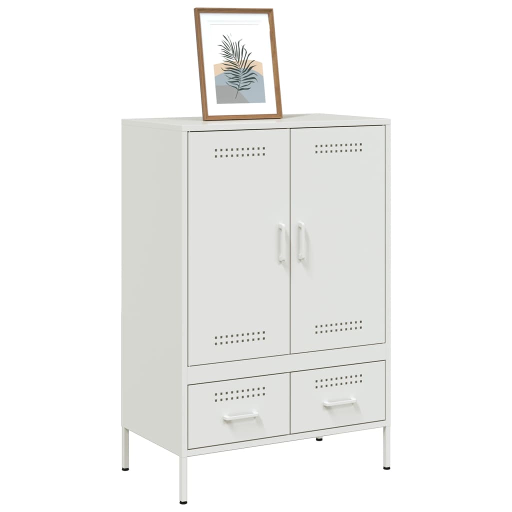 Chest of drawers, white, 68x39x101.5cm, steel