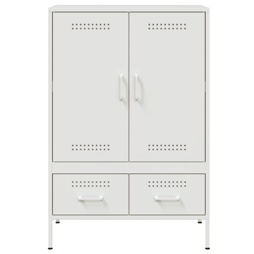 Chest of drawers, white, 68x39x101.5cm, steel
