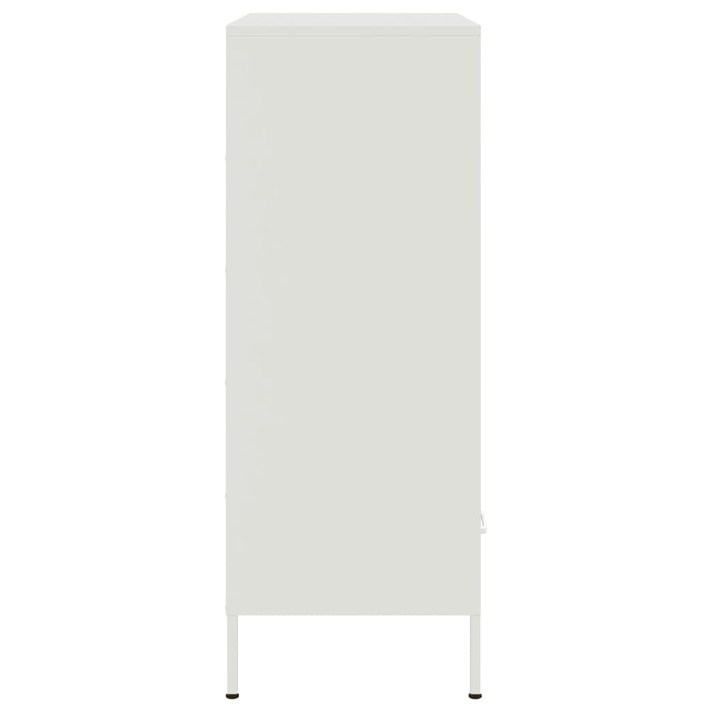Chest of drawers, white, 68x39x101.5cm, steel