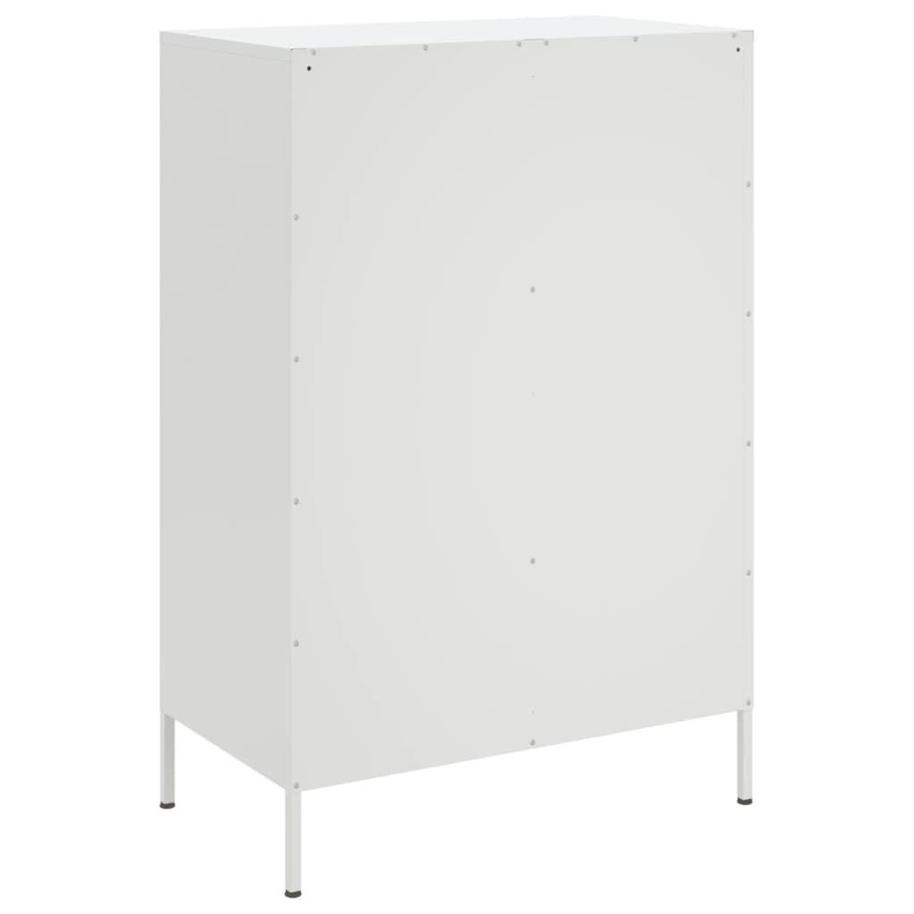 Chest of drawers, white, 68x39x101.5cm, steel