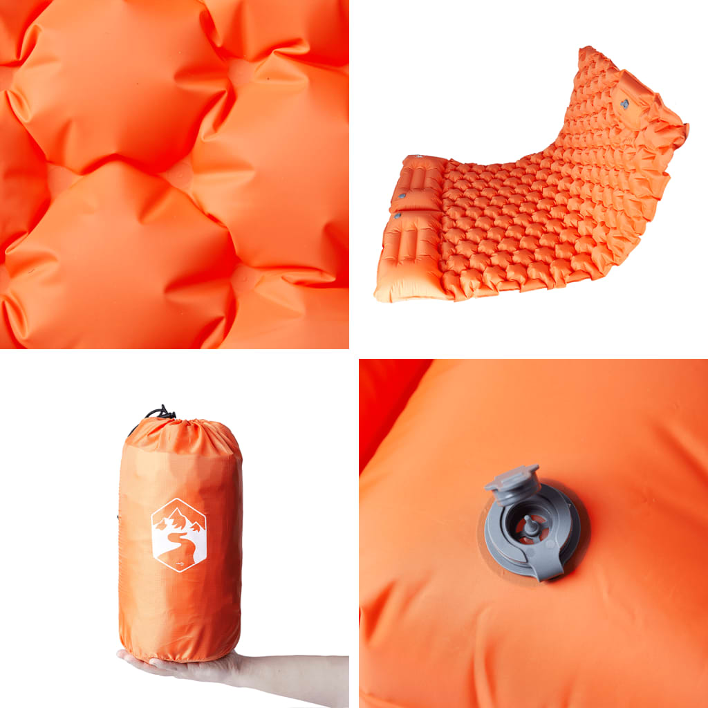Self-inflating double camping mattress