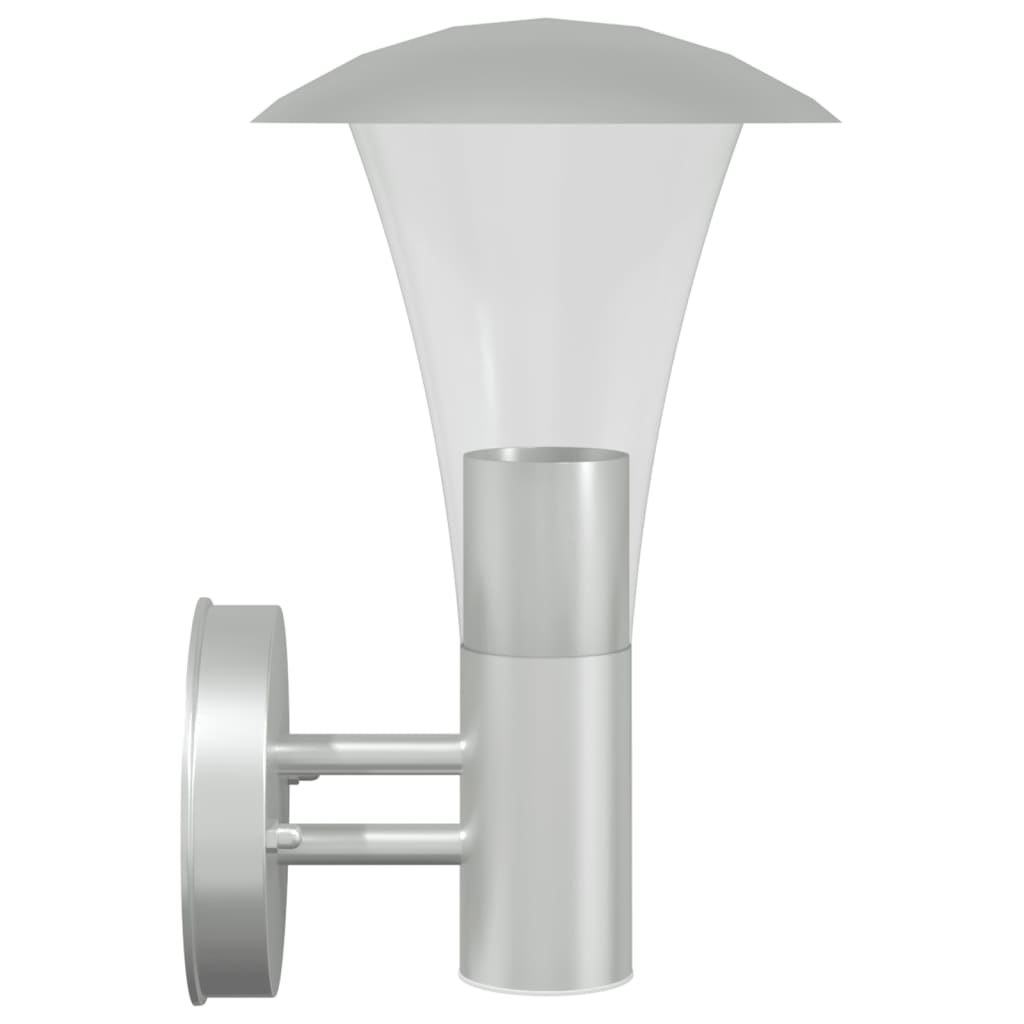 Sienas āra lampa, sudraba, nerūsējošais tērauds