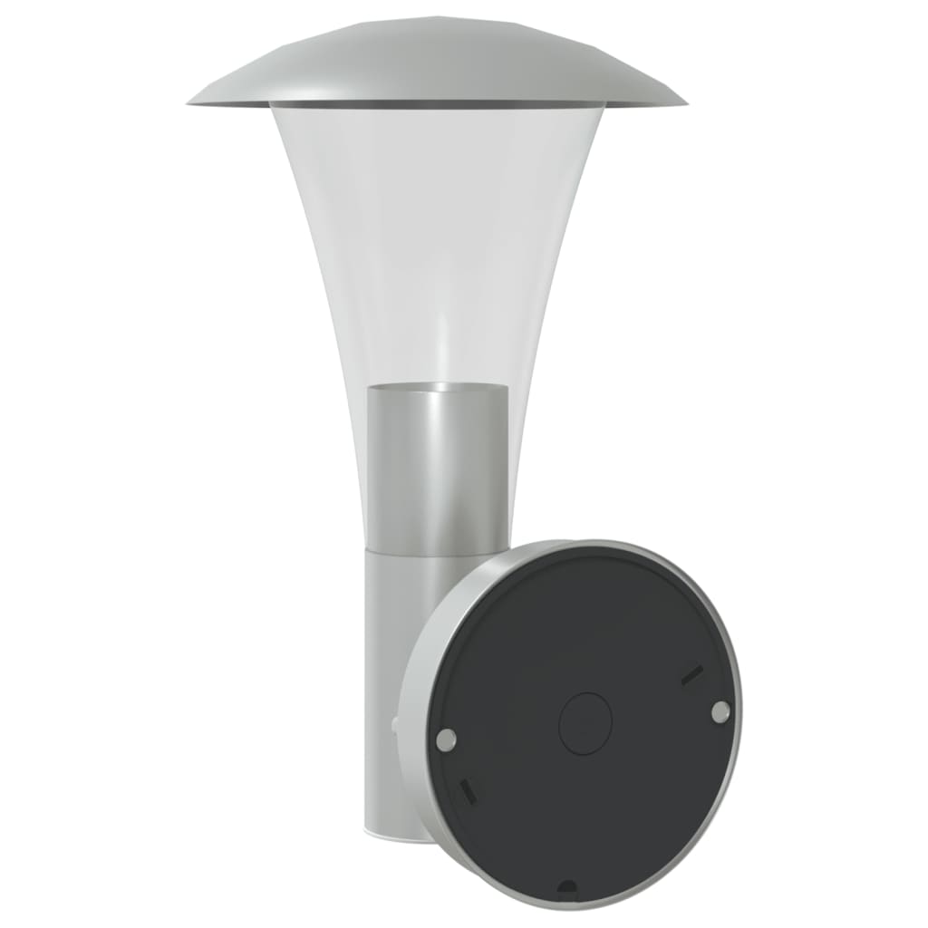 Sienas āra lampa, sudraba, nerūsējošais tērauds