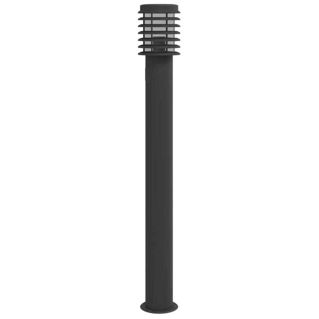 Lauko šviestuvas su išvedimu, juodas, 110cm, plienas